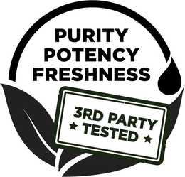 PURITY POTENCY FRESHNESS 3RD PARTY TESTED trademark