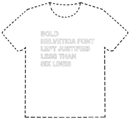 BOLD HELVETICA FONT LEFT JUSTIFIED LESS THAN SIX LINES trademark