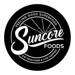FEELING GOOD SUPERFOOD SUNCORE FOODS EAT HEALTHIER & LIVE HAPPIER trademark