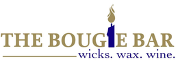 THE BOUGIE BAR WICKS. WAX. WINE. trademark