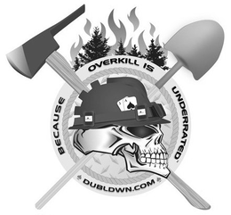BECAUSE OVERKILL IS UNDERRATED DUBLDWN.COM trademark