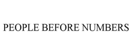 PEOPLE BEFORE NUMBERS trademark