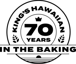 KING'S HAWAIIAN 70 YEARS IN THE BAKING trademark