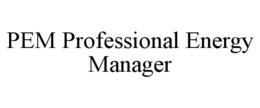 PEM PROFESSIONAL ENERGY MANAGER trademark