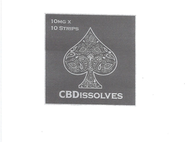 10MG X 10 STRIPS CBDISSOLVES trademark