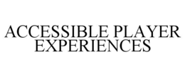ACCESSIBLE PLAYER EXPERIENCES trademark