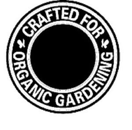 CRAFTED FOR ORGANIC GARDENING trademark