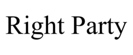 RIGHT PARTY trademark