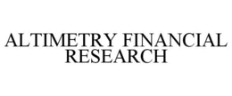 ALTIMETRY FINANCIAL RESEARCH trademark