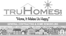 TRU HOMES LLC "HOME, IT MAKES US HAPPY"GENERAL CONTRACTING & HOME REMODELING trademark