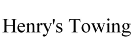 HENRY'S TOWING trademark