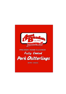 AUNT BESSIE'S EST. 1958 FINEST QUALITY MEATS PREMIUM HAND CLEANED FULLY COOKED PORK CHITTERLINGS WITH SAUCE trademark