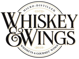 WHISKEY & WINGS MICRO-DISTILLED WHISKEYS & GOURMET WINGS ·ESTD· ·2019· trademark
