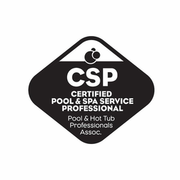 CSP CERTIFIED POOL & SPA SERVICE PROFESSIONAL POOL & HOT TUB PROFESSIONALS ASSOC. trademark