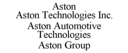 ASTON ASTON TECHNOLOGIES INC. ASTON AUTOMOTIVE TECHNOLOGIES ASTON GROUP trademark