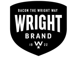 BACON THE WRIGHT WAY WRIGHT BRAND 1922 trademark