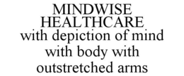 MINDWISE HEALTHCARE WITH DEPICTION OF MIND WITH BODY WITH OUTSTRETCHED ARMS trademark