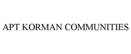 APT KORMAN COMMUNITIES trademark