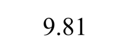 9.81 trademark