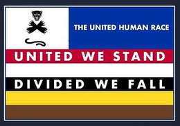 THE UNITED HUMAN RACE UNITED WE STAND DIVIDED WE FALL trademark