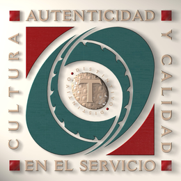 DISTINTIVO T AUTENTICIDAD Y CALIDAD ENEL SERVICIO CULTURA trademark