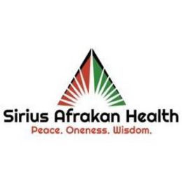 SIRIUS AFRAKAN HEALTH PEACE. ONENESS. WISDOM. trademark