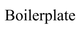 BOILERPLATE trademark