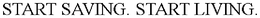 START SAVING. START LIVING. trademark
