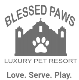 BLESSED PAWS LUXURY PET RESORT LOVE. SERVE. PLAY. trademark
