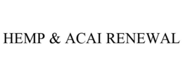 HEMP & ACAI RENEWAL trademark
