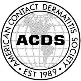 ACDS ·AMERICAN CONTACT DERMATITIS SOCIETY· EST 1989 trademark