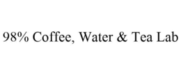 98% COFFEE, WATER & TEA LAB trademark