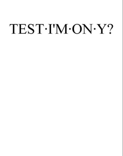 TEST·I'M·ON·Y? trademark