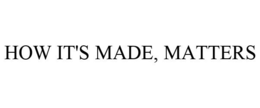 HOW IT'S MADE, MATTERS trademark