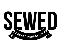 SEWED CREATE FEARLESSLY trademark