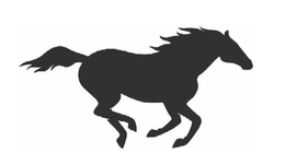 SILHOUETTE OF HORSE GALLOPING trademark