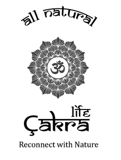 ALL NATURAL CAKRA LIFE RECONNECT WITH NATURE trademark