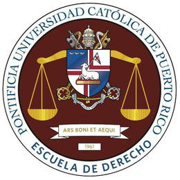 PONTIFICIA UNIVERSIDAD CATOLICA DE PUERTO RICO ESCUELA DE DERECHO SACTA MARIA MATTER DEI ARS BONI ET AEQUI 1961 trademark