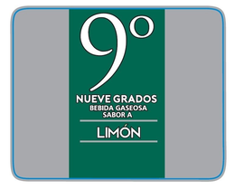9º NUEVE GRADOS BEBIDA GASEOSA SABOR A LIMON trademark