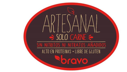 ARTESANAL SOLO CARNE SIN NITRITOS NI NITRATOS AÑADIDOS ALTO EN PROTEINAS · LIBRE DE GLUTEN BRAVO trademark