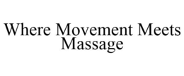 WHERE MOVEMENT MEETS MASSAGE trademark