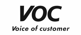 VOC VOICE OF CUSTOMER trademark