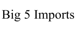 BIG 5 IMPORTS trademark
