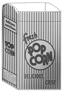 FRESH POP CORN DELICIOUS CRISP DELICIOUS NUTRITIOUS POP CORN INGREDIENTS: POPCORN, EDIBLE VEGETABLE OIL, AND SALT. MAY CONTAIN ARTIFICIAL COLORS AND FLAVORS. MAY CONTAIN YELLOW #5. trademark
