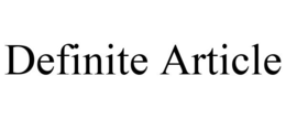 DEFINITE ARTICLE trademark