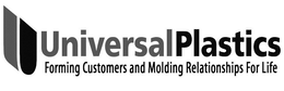 UNIVERSAL PLASTICS FORMING CUSTOMERS AND MOLDING RELATIONSHIPS FOR LIFE trademark