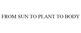 FROM SUN TO PLANT TO BODY trademark
