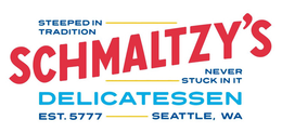 STEEPED IN TRADITION SCHMALTZY'S NEVER STUCK IN IT DELICATESSEN EST. 5777 SEATTLE, WA trademark