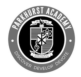 PARKHURST ACADEMY 1984 SPIRITALIS ET PAEDAGOGICAE DISCOVER DEVELOP DEVOTE trademark