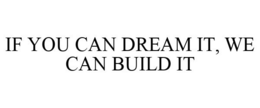 IF YOU CAN DREAM IT, WE CAN BUILD IT trademark